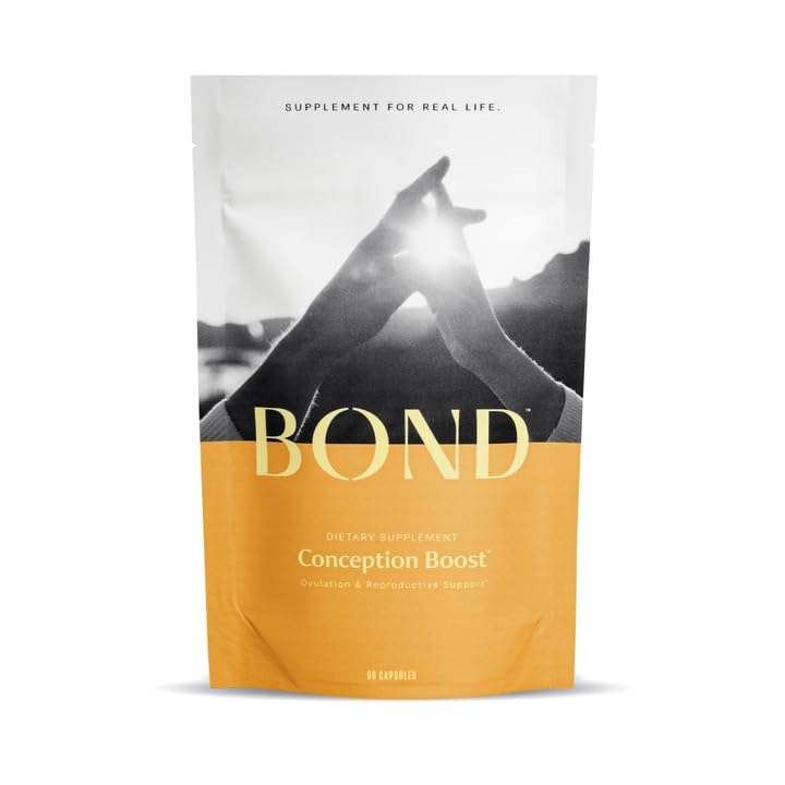 BOND Conception Boost – Integratore di fertilità femminile per il supporto di qualità Ovulation & Egg | Probiotici prenatali con Folate, CoQ10 & Choline – Alimentazione di 30 giorni