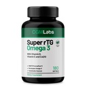 rTG Omega 3 Olio di pesce norvegese con CoQ10 Integratore alimentare- Salute e Antiossidante Cuore Supporto con Vitamine D & E – 2000 mg Sostenibilmente Source – Super rTG Omega 3, 180 Softgels di CGM Labs