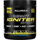 ALLMAX IGNITER Sport, Blue Raspberry - 330 g - Formula pre-allenamento - con caffeina, L-citrullina, L-Arginina, Creatina e Beta Alanina - Fino a 50 Serve