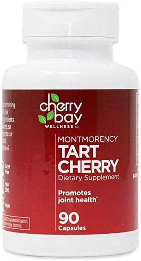 Montmorency Tart Cherry Integratore alimentare 480mg | 90 Count | Non OGM & Gluten Free | Aiuta a sostenere la salute comune
