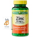 Vallo di primavera Zinco 50 mg, 200 conta, caplette di supplemento dietetico per la salute immunitaria, integratori immuni dallo zinco, Bundle con 45 diabeti di Lual decodificato