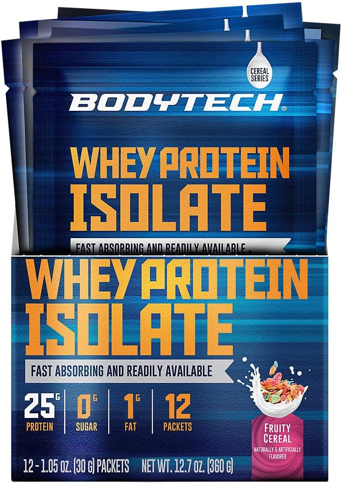Polvere isolata di proteine del siero di BODYTECH - Cereale fruttato (dodic.04 oz.)