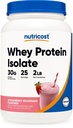 Isolato di proteine del siero di Nutricost (Strawberry Milkshake) 2LBS