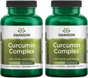 Swanson Curcumin Complex - Integratore a base di erbe Sanità Giunta, Mobilità e Funzione Fisica - Standardizzato con BioPerine per Assorbimento Massimo - (120 capsule vegetali) (2 Confezione)
