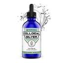 FWS Colloidal Silver, Liquid Silver Drops, 99,99% Pure Silver, 4 oz Glass Bottiglia, 60 Serve (2 mesi di fornitura), 50 ppm, Concentrato per Serve facili e convenienti