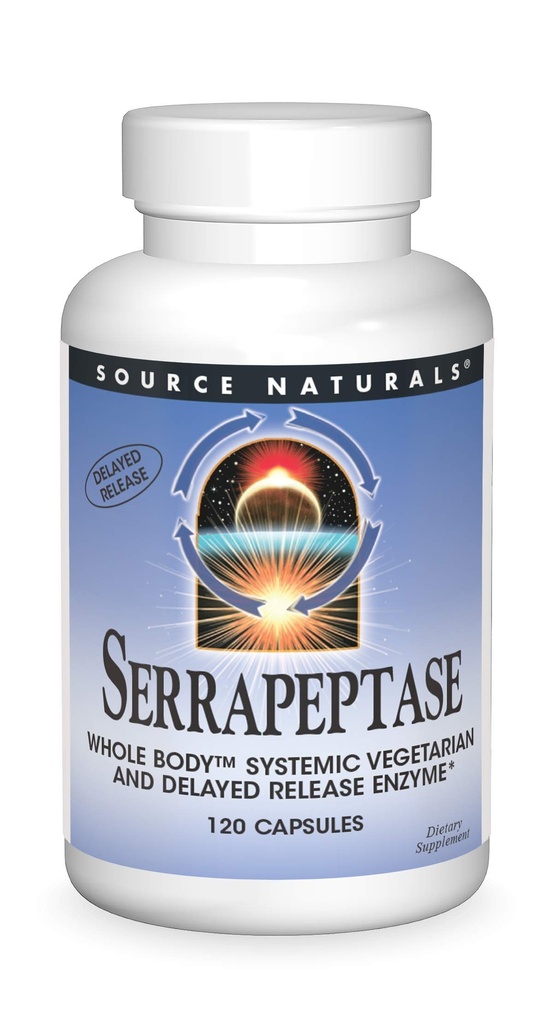 Sorgente Naturals Serrapeptase - Delayed Release Enzyme - 120 capsule vegetariane