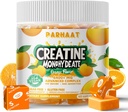 Creatina Monoidrato Chews Complex 6400mg per uomini e donne -Advanced Formula W/L-Taurine + Vitamina B12, Sugar Free Chewable Supplement,60 Softchews arancione