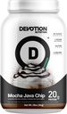 Devozione Nutrition Protein Powder Blend | Gluten Free, Keto Friendly, Senza zuccheri aggiunti | 1g MCT | 20g Whey & Micellar Protein | 2lb Tub (Mocha Java Chip)