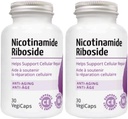 Nicotinamide Riboside - 300mg Nicotinamide Riboside (NR) per porzione, 400mg Coenzyme Q10 Ubiquinone, 30 VegiCaps per bottiglia (60 Caps - Confezione di 2)