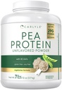 Carlyle Pea Protein Powder 7lb | Unflavored | 29G Protein | per gli uomini e le donne | Vegetariano, Non OGM, Gluten e Soy-Free