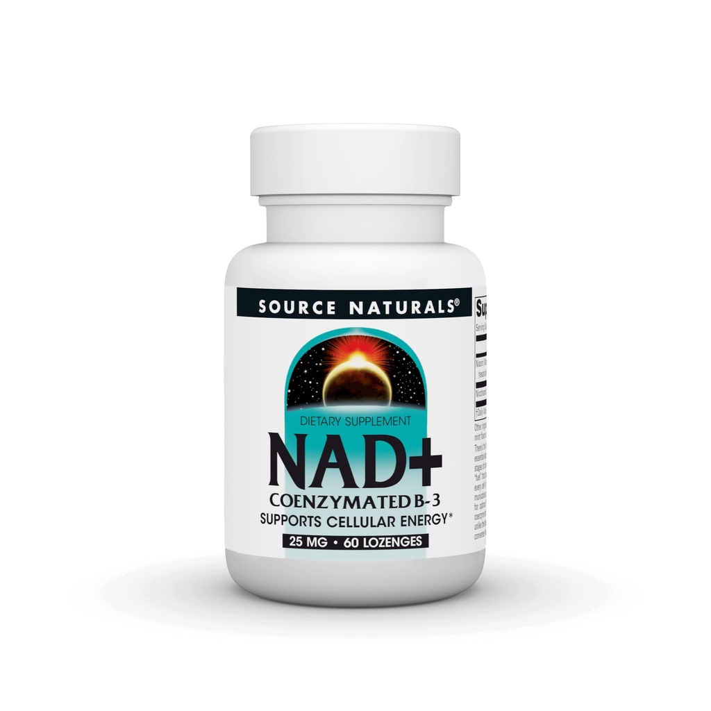 NAD+, Coenzimato B-3, Supporta l'energia cellulare*, 25 mg - 60 Lozenges