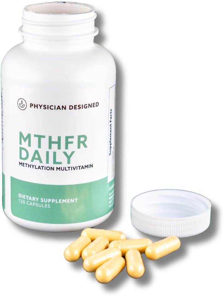 Medico progettato MTHFR Daily Multivitamin | Multivitamina metilata per uomini e donne | per l'energia, l'umore, & il cuore | Vitamina B-Complex | 120 capsule