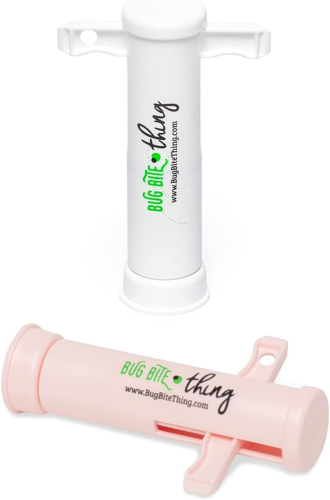 Bug Bite Thing Suction Tool, Poison Remover - Bug Bites and Bee/Wasp Stings, Natural Insect Bite Relief, 2-Pack, 1 Bianco/1 Rosa