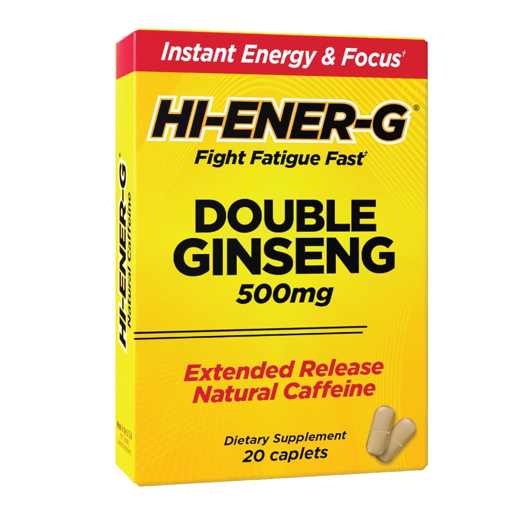 Hi-EnerG Triple Ginseng Energy Supplement, 500 mg, 20 porzioni