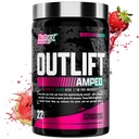 OUTLIFT Amped Max Dosed HIGH STIM Pre Workout Powder 6G Citrulline, 3.2G Beta Alanine, Alpha GPC, CognatiQ, estrema energia, pompe di massa, elettroliti (anguria di fragola, 22 Servings)