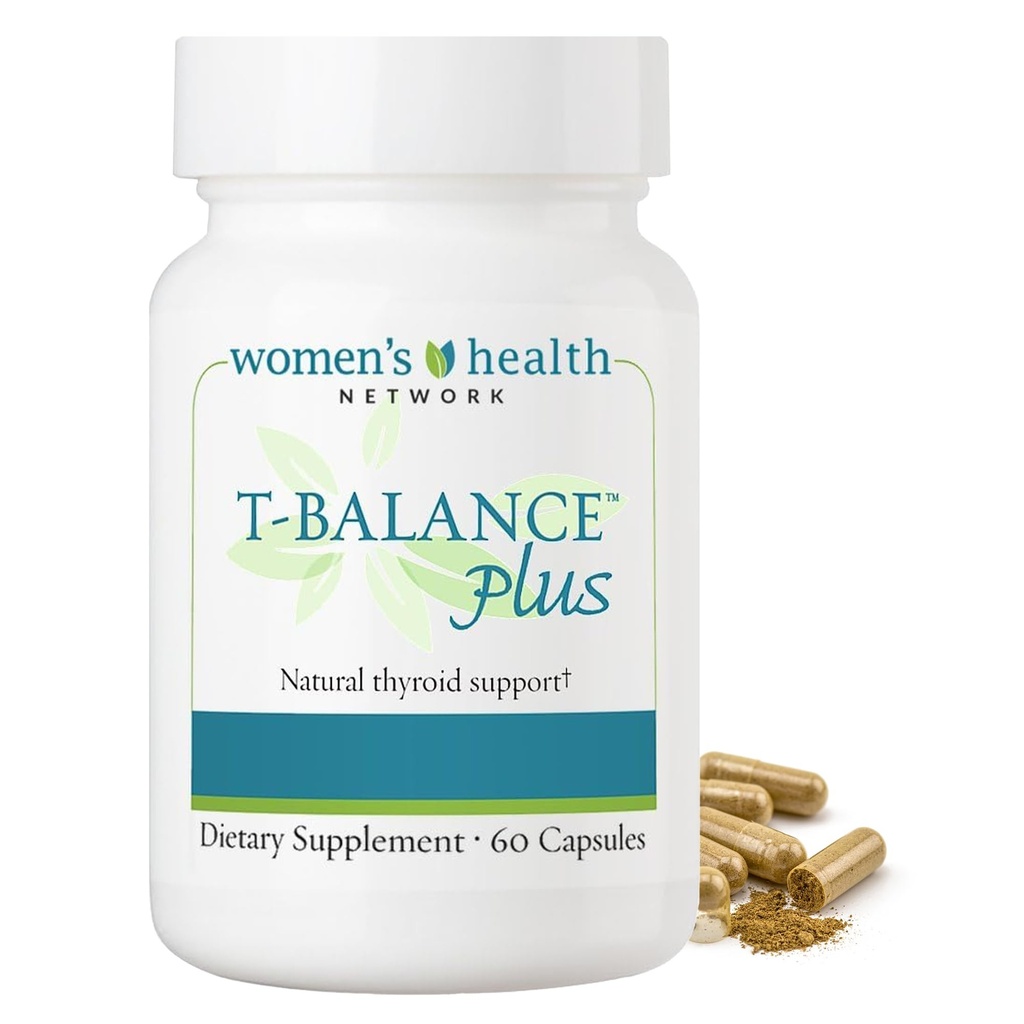 T-Balance Plus: Supporto tiroideo naturale per le donne e gli uomini con tiroide sottoattiva - Supplemento tiroide con iodio, selenio, Ashwagandha & 5 estratti di erbe - 60 capsule (30 giorni di alimentazione)