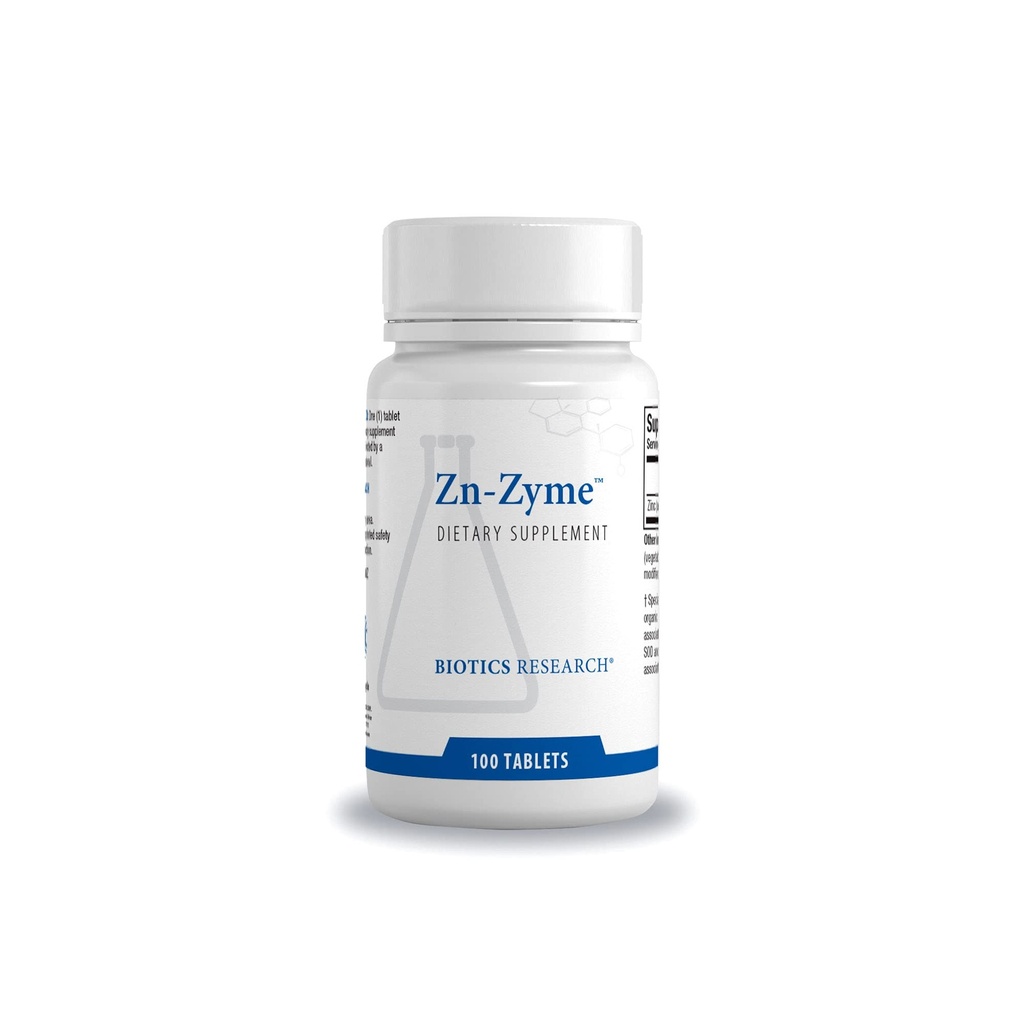 Ricerca biotica Zn-Zyme – zinco da 15 mg, Supporta il sistema immunitario, Funzione cellulare ottimale, Digestivo, Supporto per la salute del tessuto 100 Tab