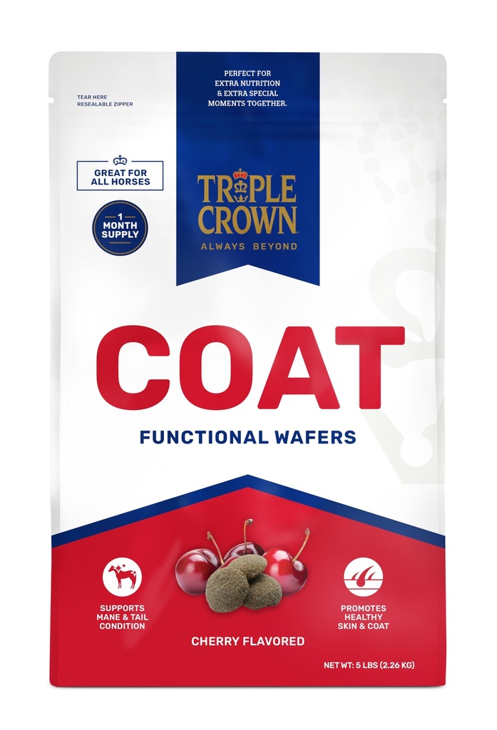 Cappotto Triple Crown Wafers, Wafers cavallo funzionale, Supplemento Cappotto di cavallo, Wafer supplemento della pelle di cavallo, 5 lbs
