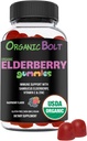 USDA Organic Elderberry Gummies - Elevata potenza 150mg Organic Elderberry Gummies for Adults & Kids with Vitamin C & Zinc - Supporto Immune Gummies - Vegan, Gelatin & Gluten Free - 60 Count