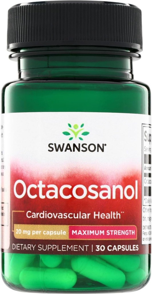 Swanson Massima resistenza Ottacosanol 20 Milligrammi 30 capsule