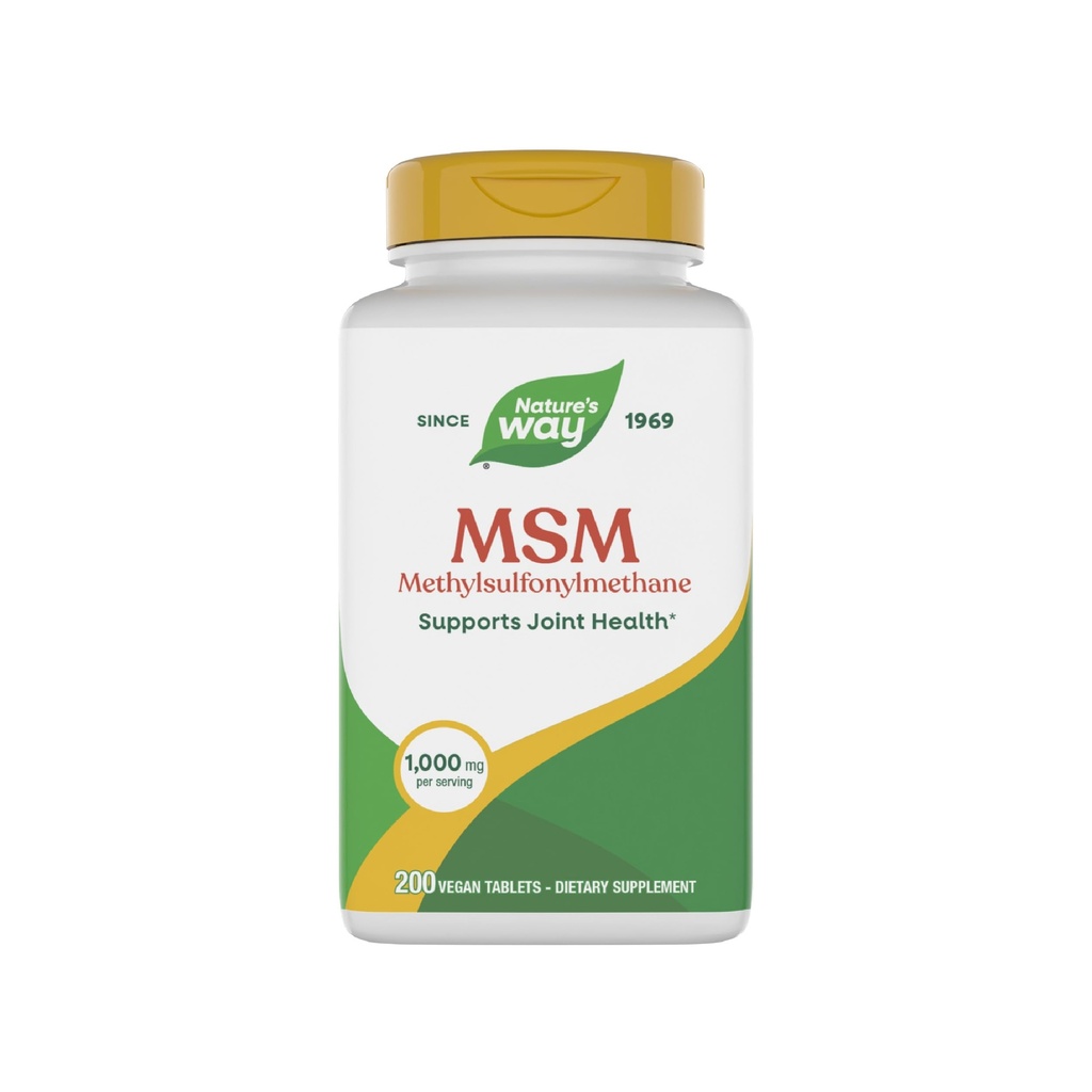 Via della natura MSM 1000 mg - Integratore di salute comune* - Con metilsulfonylmethane - Gluten-Free & Vegan - 200 Tavole