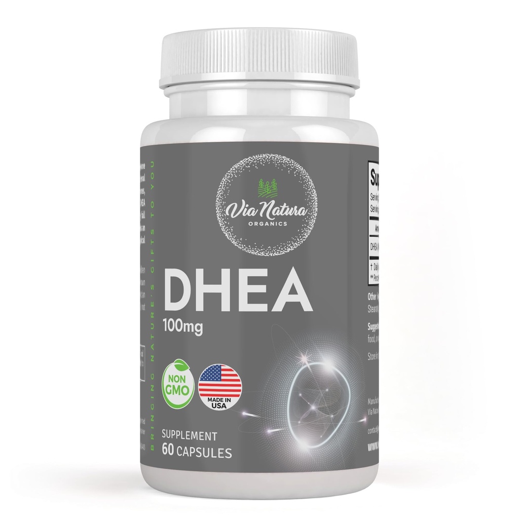 DHEA 100mg | Non OGM | Integratore senza glutine | 60 capsule