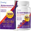 Supplemento GLP ONE - 300 miliardi di AFU Akkermansia Muciniphila, Akkermansia Probiotico per le donne e gli uomini, per Boost , Digestivo, Gut, Immunità, Migliora la funzione di rivestimento Gut & pareti intestinali, 60 conte