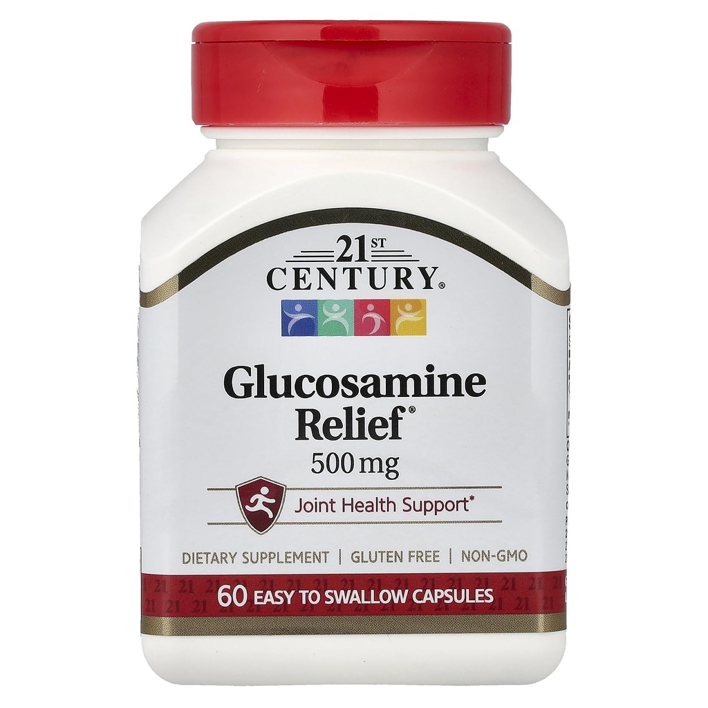 21st Century Glucosamine Rilievo, 500 mg, 60 capsule facili da ingoiare