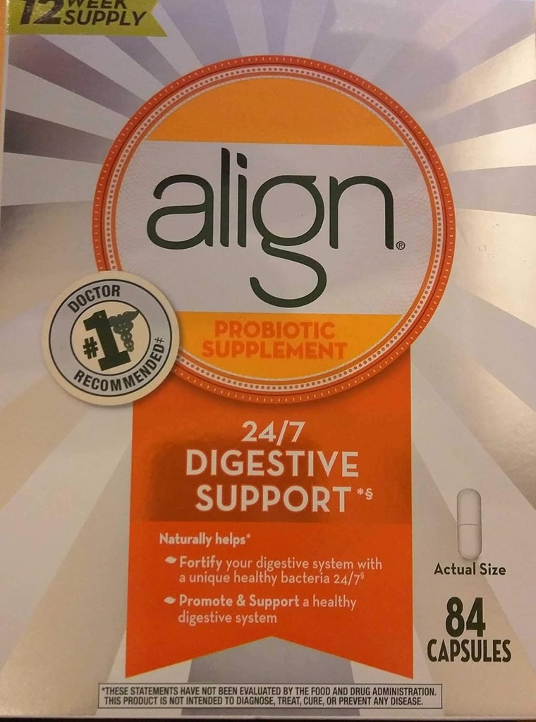Allineare gli integratori probiotici giornalieri, Bianco, 84 conte