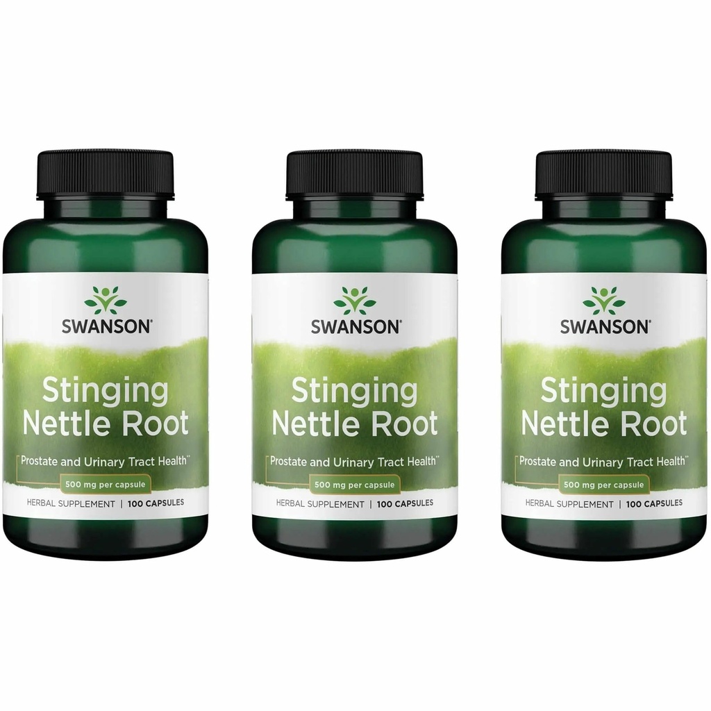 Swanson Sting Nettle Root (Urtica Dioica) - Integratore di erbe - (100 capsule, 500mg) (3 Confezione)