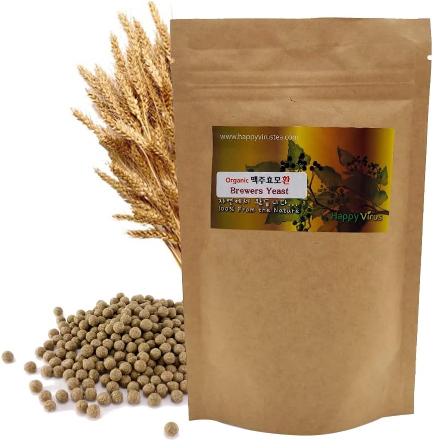 Pillola di lievito naturale di birra biologica 맥 Yogi 3.5 3.52 (100g) / Integratori per il supporto immunitario & sistema nervoso per donna & uomo