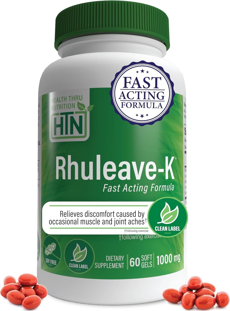 Salute Thru Nutrition Acute Formula | Curcumina Rhuleave-K 1.000mg, Boswellia e Olio di semi di sesamo nero | Joint and Muscle Fast Acting | Studi clinici | Non OGM (Pack of 60)