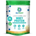 BioTrust Low Carb Lite, 20 Grammi di Grass-Fed Whey Protein Isolate, 100 Calorie, ProHydrolase Digestive Enzymes, Non-GMO, Libero da Soia e Gluten, RBGH-Free (14 Servings) (Vanilla Cupcake)