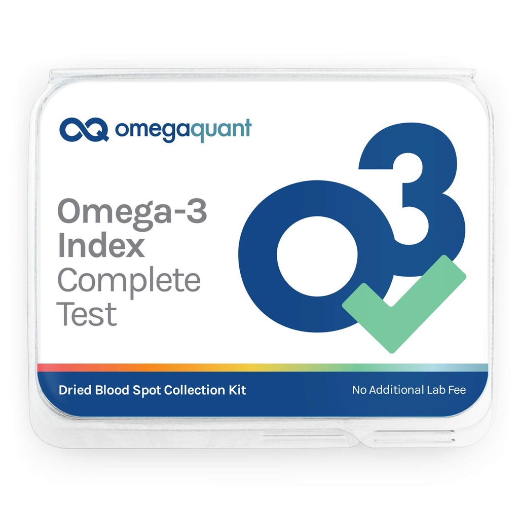 Omega Quant Omega-3 Index Complete - Kit completo di test del sangue del profilo di grasso | Include - Omega-3s, Omega-6s, grassi saturi, grassi monoinsaturi, grassi trans | 1 Kit casa completa