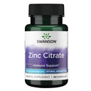 Citrato di zinco Swanson - Supplemento minerale Promuovere la salute della visione sana e del sistema immunitario - Formula naturale che supporta il benessere generale - (60 capsule, 50 mg ogni)