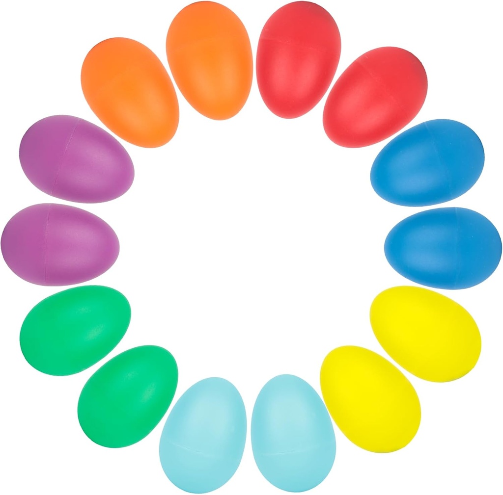 SallyFashion 14PCS set di shaker di uovo di plastica, strumenti di percussione Maracas di uovo musicale per bambini di apprendimento di musica