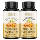 Liposomal curcuma curcuma supplemento - 2000mg, 95% estratto curcuminoide con Piperina - 60 Softgels (2 bottiglia)