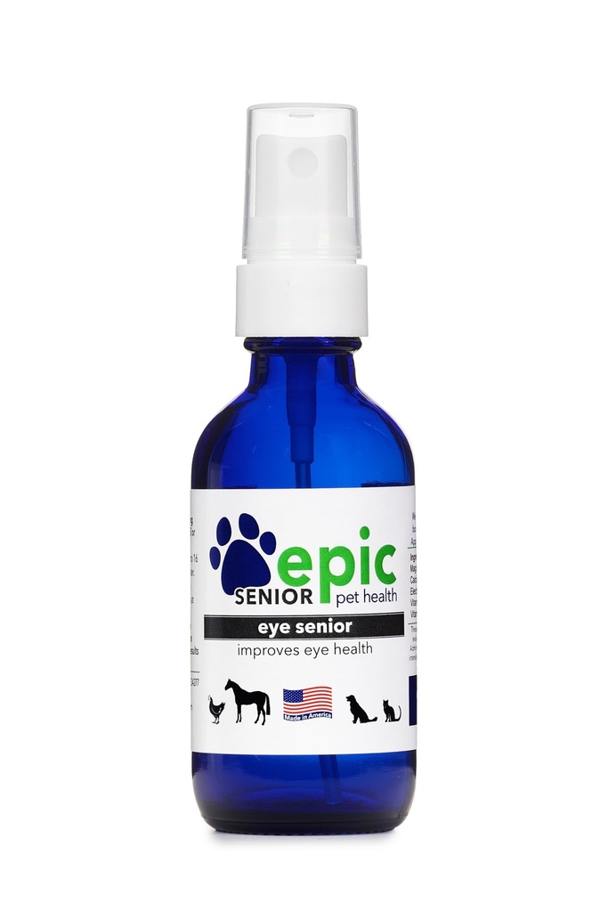 Eye Senior - Tutti gli spruzzi liquidi naturali per gli animali più anziani - Stop The Aging Process - Better Eyesight - La nebbia sopra gli occhi e mettere in cibo e acqua (2 Oz)