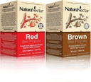 NaturaNectar Natural Bee Propolis Bundle - Red Propolis e Brown Propolis - per il supporto immunitario, la salute respiratoria e il metabolismo sano - 60 capsule per bottiglia