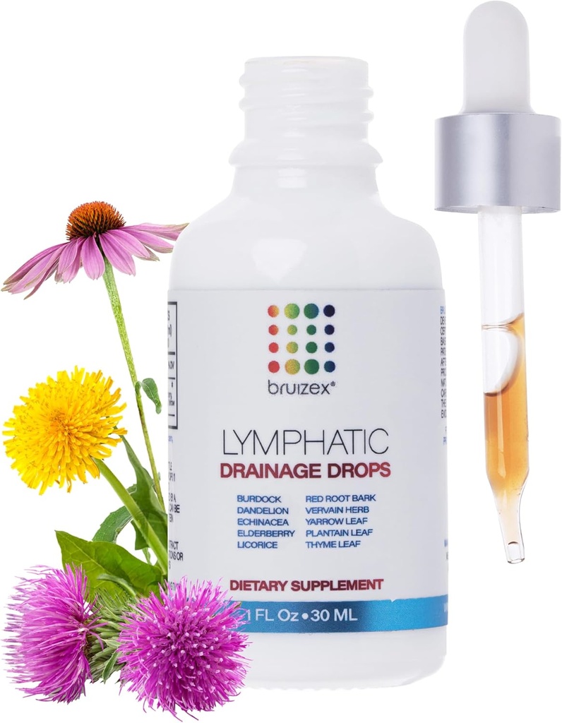 Gocce di drenaggio linfatico per il recupero di chirurgia e la salute linfatica, non aromatizzato, uso Liposuzione post, BBL & Tummy Tuck, naturale miscela di erbe di radice di danadelion, radice di bambola, echinacea, 1 Fl Oz