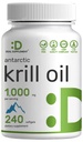 DEAL SUPPLEMENTO Krill olio antartico, 1.000mg per porzione, 240 Softgels – Mercury Free, No Fishy Taste – Ricco di Omega-3s, EPA, DHA, Astaxanthin, & Phospholipids – Non OGM, No Gluten