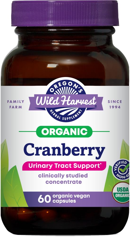 Mirtillo senza glutine dell'Oregon's Wild Harvest, integratori di erbe organici, 60 conte