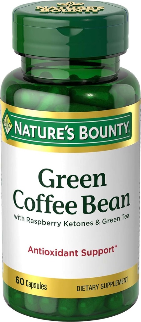Green Coffee Bean estrarre dalla natura con lampone chetoni e tè verde, 60 Caplets