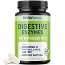 Enzimas Digestivas con Probióticos | Salud Digestiva para Mujeres y Hombres | Mezcla de Enzimas de 400 mg con Cepas Probióticas para la Digestión y la Salud Intestinal