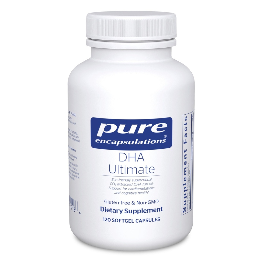 Pure Encapsulations DHA Ultimate | Eco-Friendly Supercritical CO2 estratto DHA Fish Oil Concentrate | 120 capsule Softgel