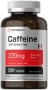 Horbäach Caffeine Pills 220mg con tè verde | 500 compresse | Vegetariano, Non OGM & Gluten Free