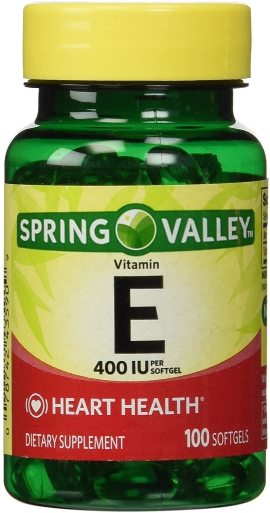 Valle di primavera - Vitamina E 400 IU, Solubile acqua, 100 Softgels