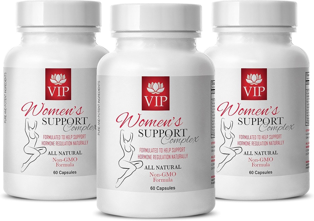 Caldo Flashes Menopause Relief - Women's Support Complex Natural - Estratto di radice di liquirizia - 3 Bottiglia (180 capsule)