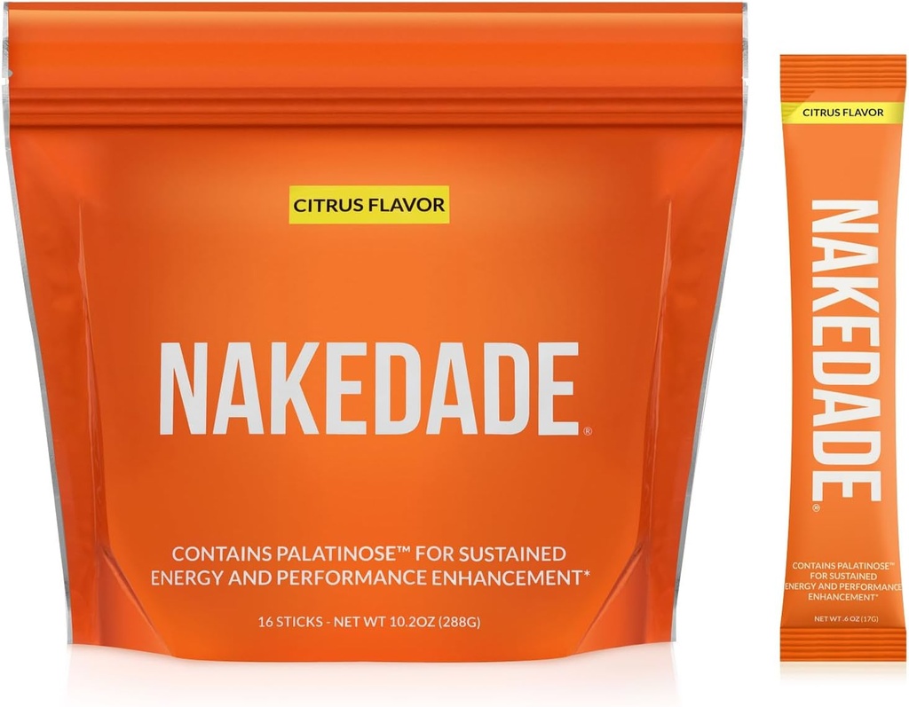 Citrus Nakedade – Miglioramento delle prestazioni della polvere di bevanda sportiva - Polvere di elettrolita – Nessun OGM o dolcificanti artificiali, senza glutine, senza soia, senza latticini –