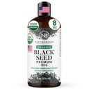 NaturoBliss Organic Black Seed Oil 100 Virgin Cold Pressed Omega 3 6 9 Super Antiossidante per Supporto Immune, Giunti, Mobilità, Digestione, Hair Skin Vegan, Gluten-Free, Non OGM USDA Certificato 8oz